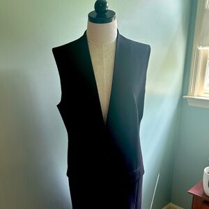 Halogen Nordstrom Black knit sleeveless vest duster Sz L
